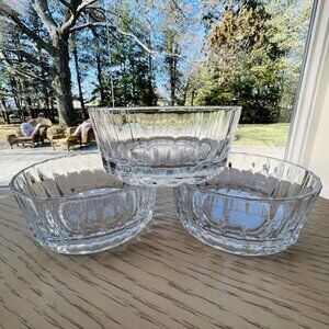 Vtg Pressed Glass Clear Bowls Pasabhce Turkey Finger Candy Trinket Ice Cream